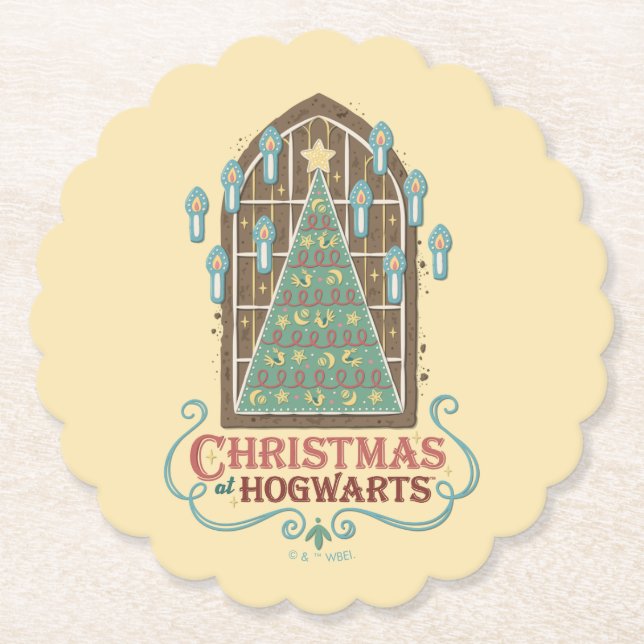 Dessous-de-verre En Papier Noël chez HOGWARTS™ - Graphique de cookies (Devant)
