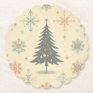 Dessous-de-verre En Papier Noël/hiver moderne vintage/rétro