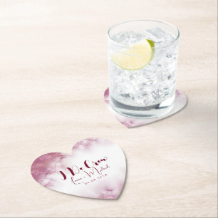 Dessous-de-verre En Papier Nom Chic Customisé Marble I Do Crew Mariage