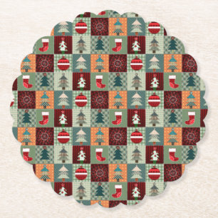 Dessous-de-verre En Papier Nostalgale Vintage Patchwork Quilt