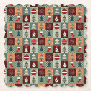 Dessous-de-verre En Papier Nostalgale Vintage Patchwork Quilt