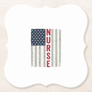 Dessous-de-verre En Papier Nurse Drapeau Américain Vintage Gravure Design de 