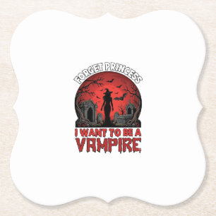 Dessous-de-verre En Papier Oublier Princesse Veut être Vampire Halloween_1