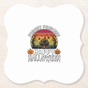 Dessous-de-verre En Papier Oubliez la princesse Happy Halloween Maison Hantée