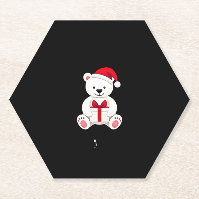 Dessous-de-verre En Papier Ours Noël (3) (Devant)