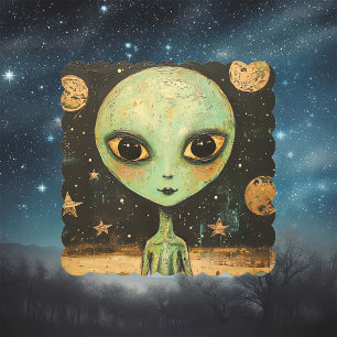 Dessous-de-verre En Papier OVNI Alien