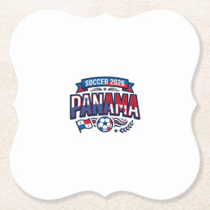 Dessous-de-verre En Papier Panama Football 2026 Football Gras Pays Typographi