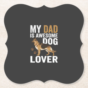 Dessous-de-verre En Papier Papa amateur de chien est formidable
