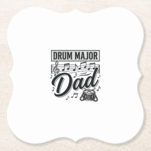 Dessous-de-verre En Papier Papa Major de Tambour Chemise Vintage Musique Desi
