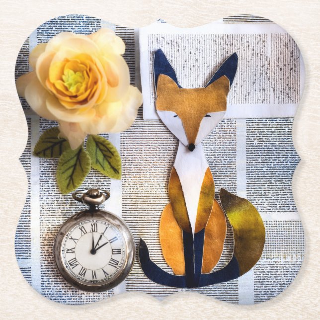 Dessous-de-verre En Papier Paper Fox Coaster (Devant)
