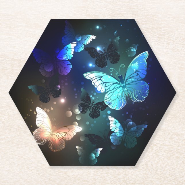 Dessous-de-verre En Papier Papillon de nuit (Devant)