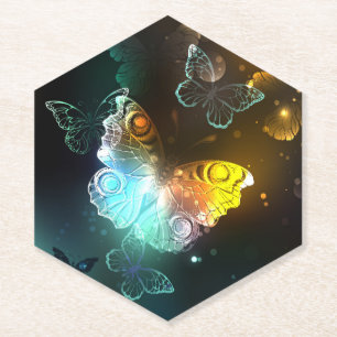 Dessous-de-verre En Papier Papillon lumineux et papillons de nuit