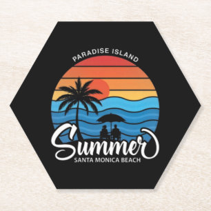 Dessous-de-verre En Papier Paradis Island Santa Monica Beach-35307