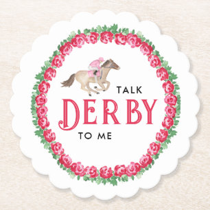 Dessous-de-verre En Papier Parle Derby Mariage de Derby Course de Chevaux