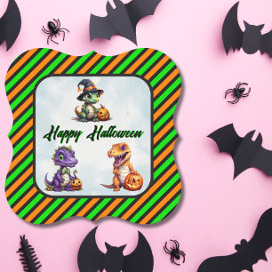 Dessous-de-verre En Papier Parti Dino-Mash d'Halloween