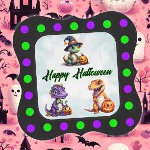 Dessous-de-verre En Papier Parti Dino-Mash d'Halloween