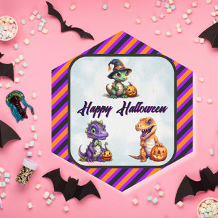 Dessous-de-verre En Papier Parti Dino-Mash d'Halloween