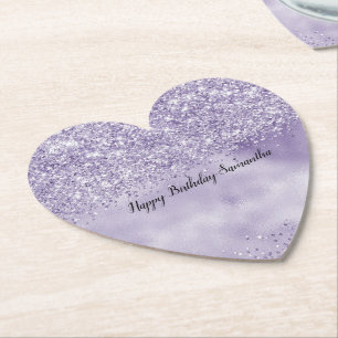Dessous-de-verre En Papier Parties scintillant violette brillante