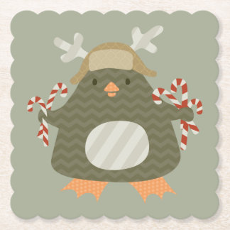 DESSOUS-DE-VERRE EN PAPIER PARTY PENGUIN