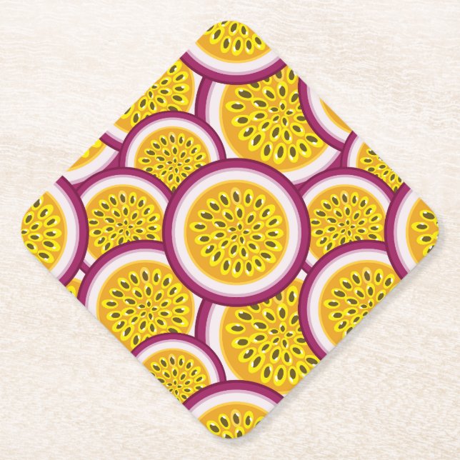 Dessous-de-verre En Papier Passion fruit slices (Devant)