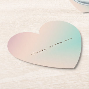 Dessous-de-verre En Papier Peach Aqua Tie Dye Une citation de rêve inspirante