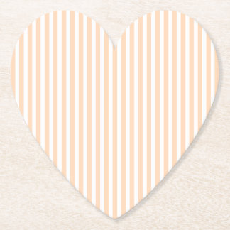 Dessous-de-verre En Papier Pêche Pâle Angélique Corail & Rayure Blanche