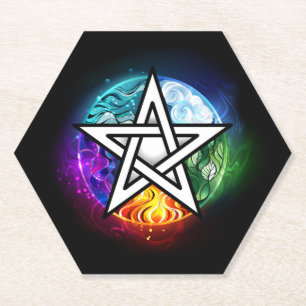 Dessous-de-verre En Papier pentagramme du Wiccan