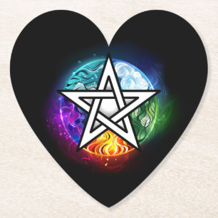 Dessous-de-verre En Papier pentagramme du Wiccan
