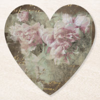 ** Peony Floral AR23 Heart Love Vintage victorien