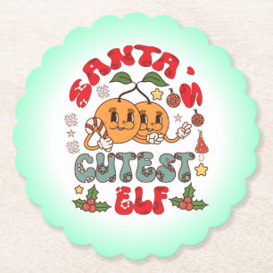 Dessous-de-verre En Papier Père Noël Cutest Elf Sublimation-80881