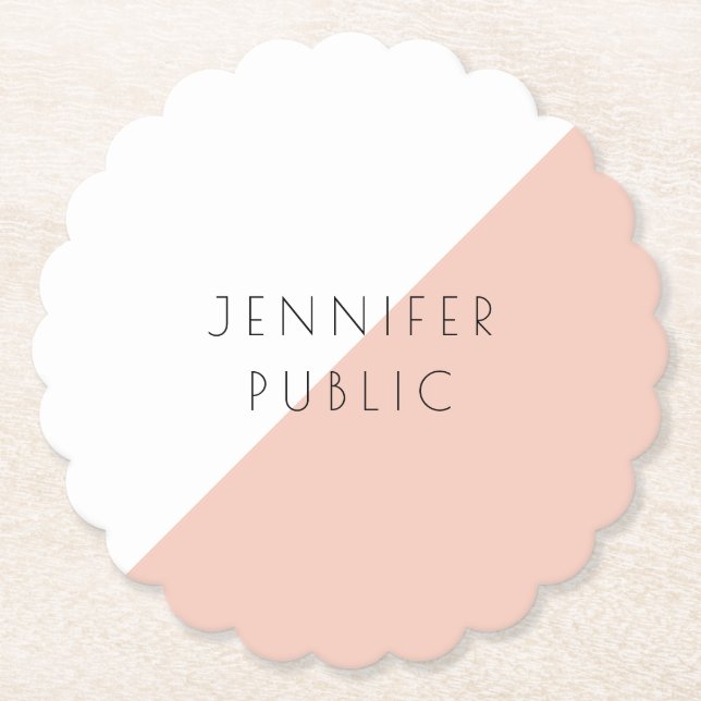 Dessous-de-verre En Papier Personnalisé tendance moderne élégant Modèle simpl (Devant)