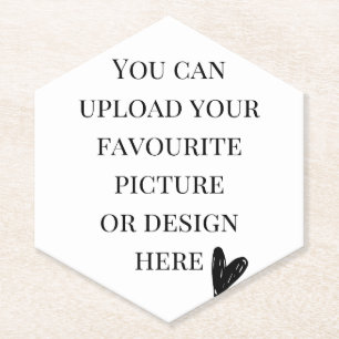 Dessous-de-verre En Papier Personnaliser Hexagon Pointé Haut