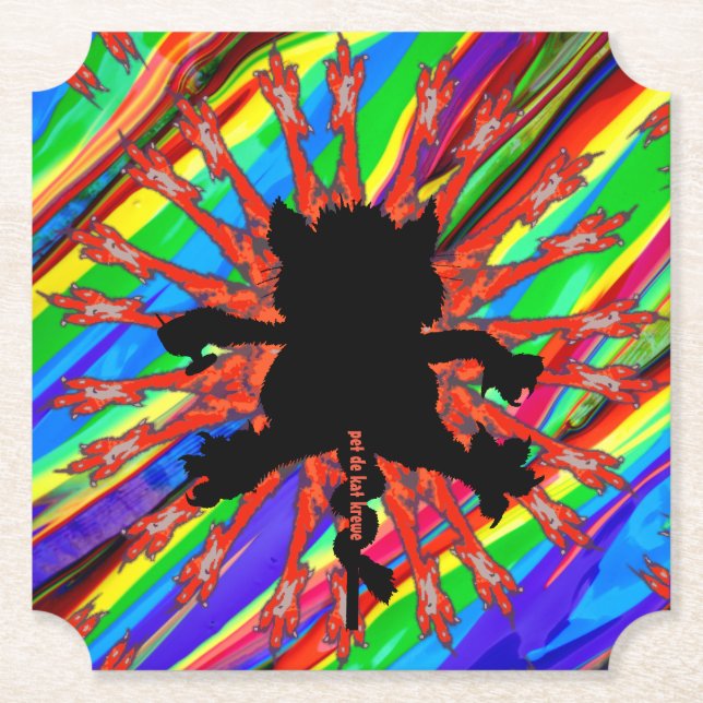 Dessous-de-verre En Papier pet de kat krewe boire des coasters (Devant)