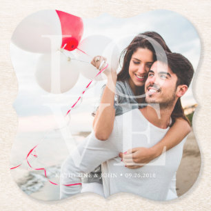 Dessous-de-verre En Papier Photo de couverture moderne "AMOUR"