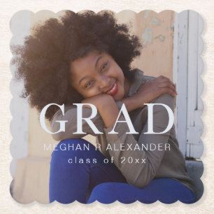 Dessous-de-verre En Papier Photo et nom de l'étudiant