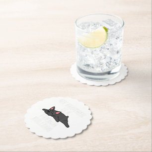 Dessous-de-verre En Papier Pierre de support pour amateur de Bouledogue Franç