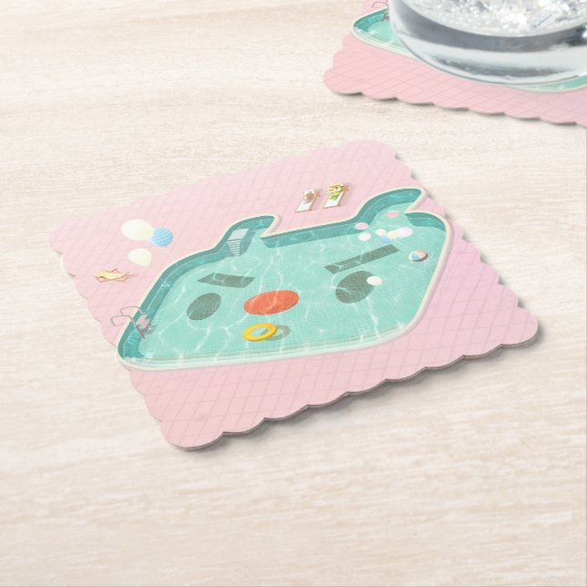 Dessous-de-verre En Papier Piscine (Incliné)