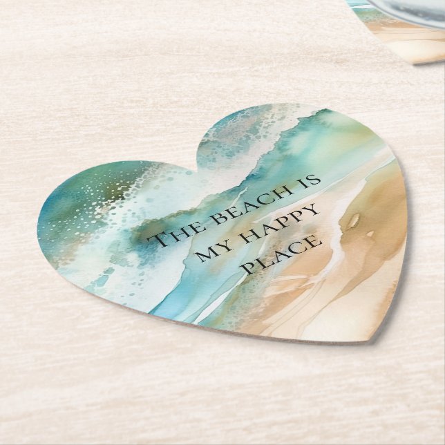 Dessous-de-verre En Papier Plage Océan (Incliné)