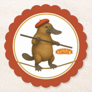 Dessous-de-verre En Papier Platypus on a tightrope