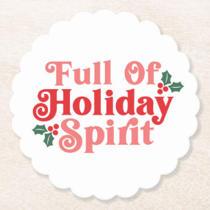 Dessous-de-verre En Papier Plein d'esprit de vacances - Typographie festive