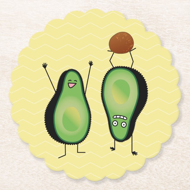 Dessous-de-verre En Papier Poignée verte de stand d'applaudissements amusant  (Devant)