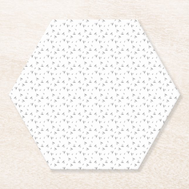 Dessous-de-verre En Papier Point, Nickel Gris (Devant)