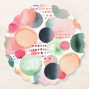 Dessous-de-verre En Papier Points et Rayures 4