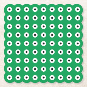 Dessous-de-verre En Papier Points noirs/blancs sur Arrière - plan vert irland