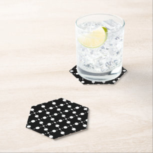 Dessous-de-verre En Papier Pois blancs, Motif à points Polka, points, pointil