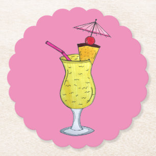 Dessous-de-verre En Papier Porto Rico Puerto Rico Piña Colada Cocktail
