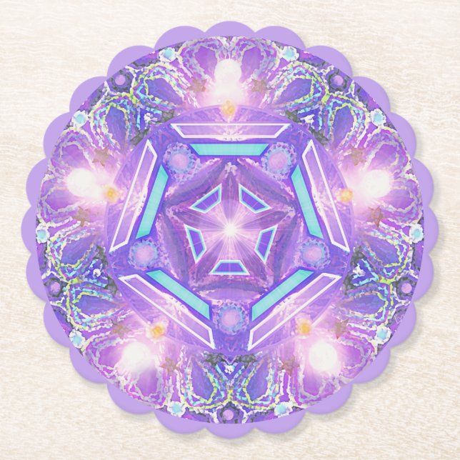 Dessous-de-verre En Papier Pourpre W1 (Devant)