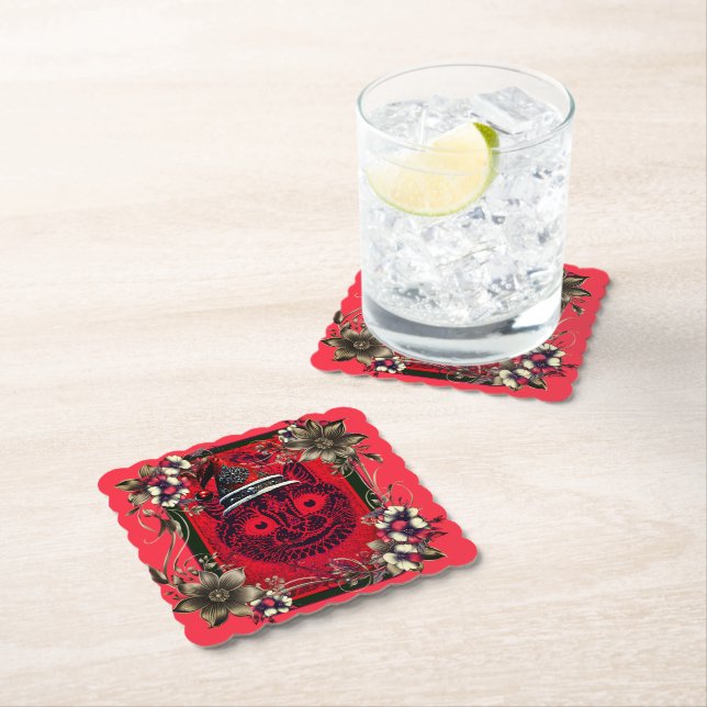 Dessous-de-verre En Papier PRÉCIEUX dessous de verre papier NOËL (En situation)