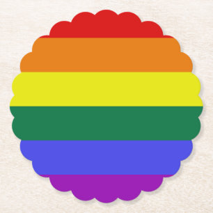Dessous-de-verre En Papier Pride LGBT Arc-en-ciel