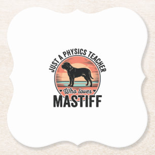 Dessous-de-verre En Papier Professeur de physique aime Maillot de chien vinta